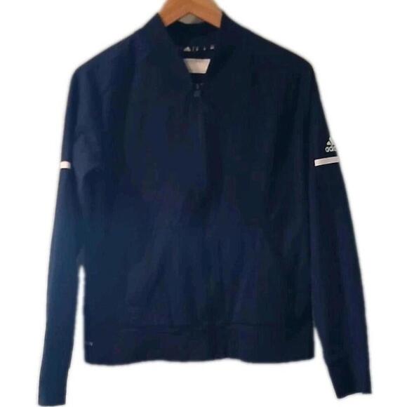 adidas Other - Adidas Jacket Men's Size Medium Squad Bomber Climalite Navy Athletic Running